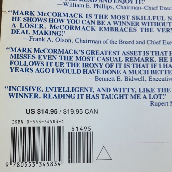 What They Don't Teach You at Harvard Business School by Mark H. McCormack - Picture 3 of 4